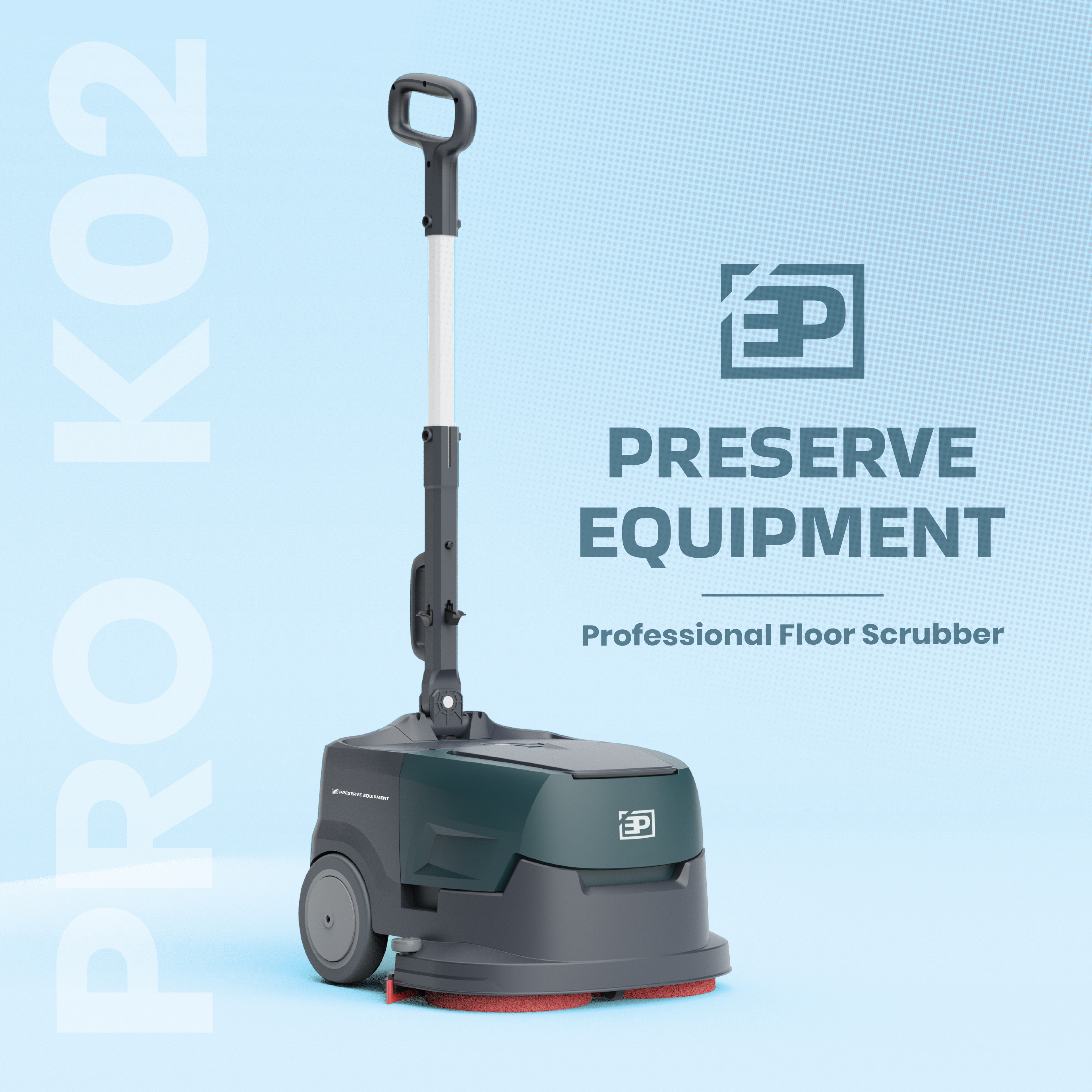 Preserve Equipment PRO K02 Professional Floor Scrubber