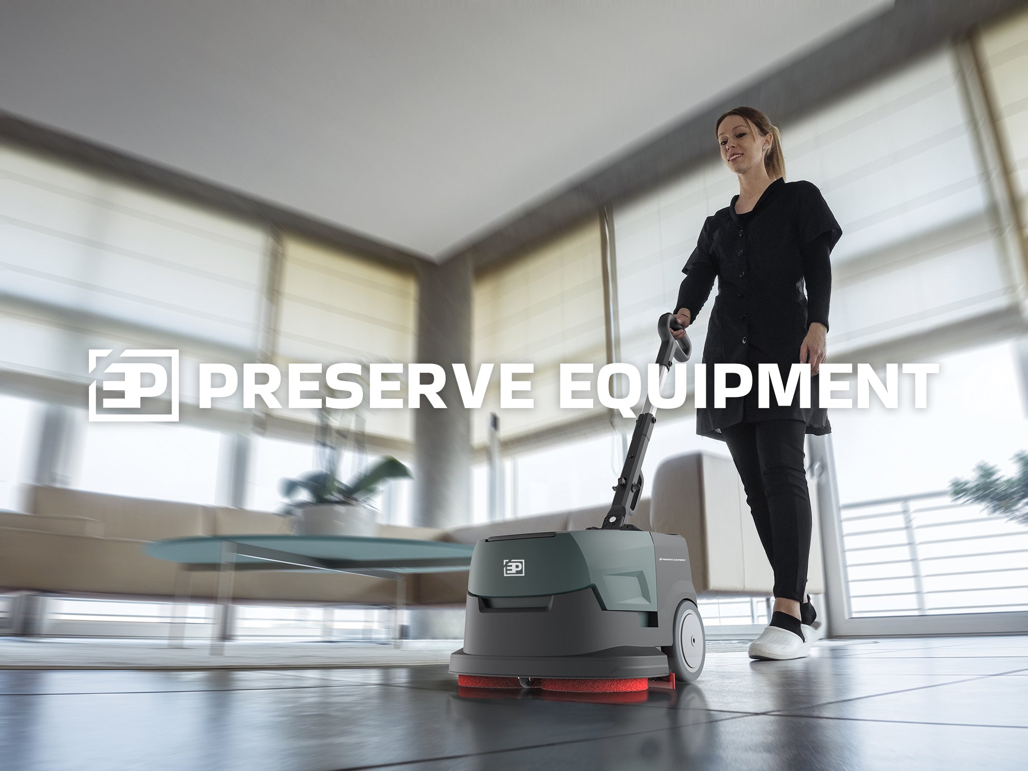 Preserve Equipment PRO K02 Professional Floor Scrubber